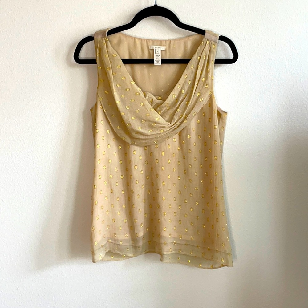 J. Crew Gorgeous Cowl Neck Blouse, Size 6